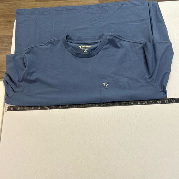 Birddogs Men’s Long Sleeve Pocket T-Shirt Blue XL Cotton Blend Crewneck Logo Tee - Picture 7 of 9